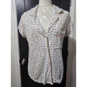 Eberjey Sketchy Spots Short Pajama Set Women Small Preowned